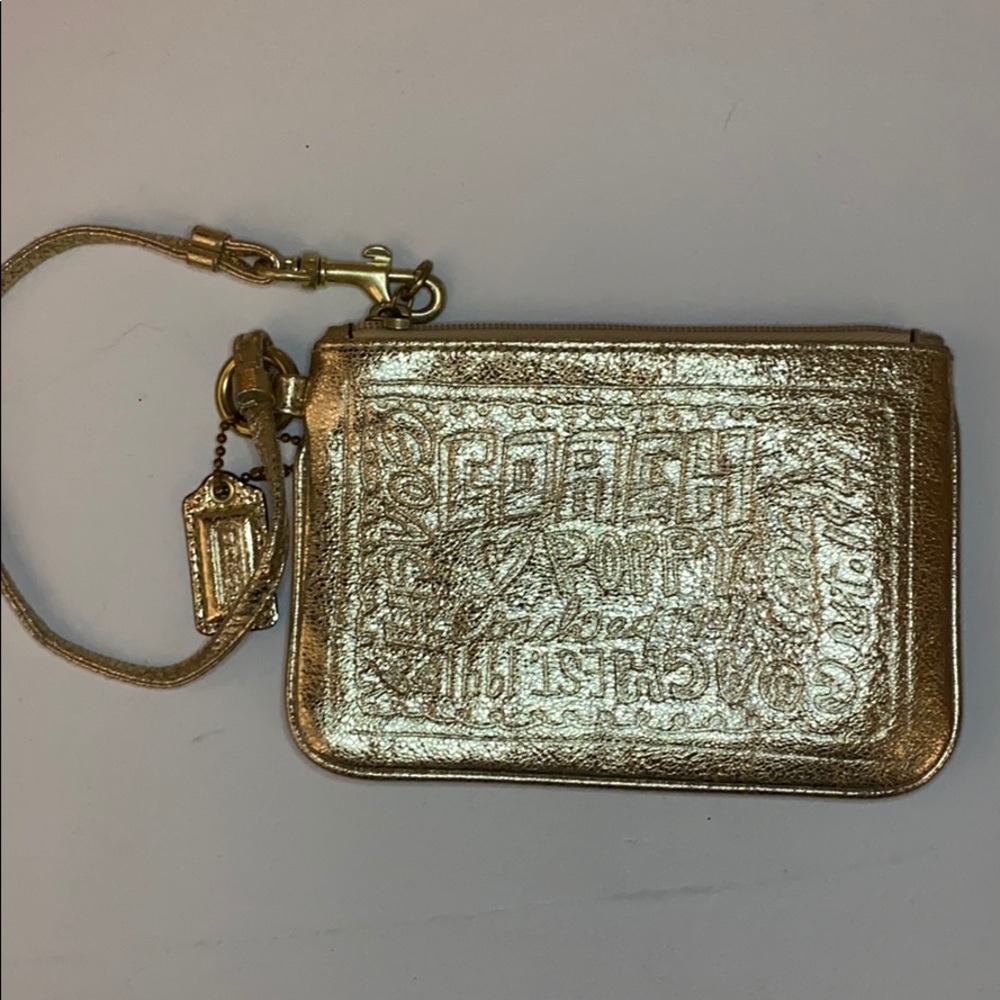 Coach- Gold Wristlet